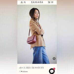 Samara Apple Leather Ruby Red Claire Crossbody